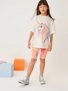 NEXT Girls Sequin Embellished T-shirt with Shorts