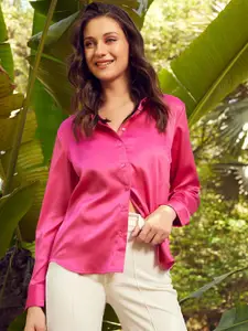 WORK IT by STREET 9 Comfort Fit Satin Casual Shirt