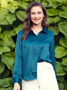 WORK IT by STREET 9 Comfort Fit Satin Casual Shirt