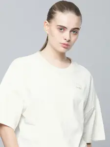Puma Women Drop-Shoulder Sleeves Pure Cotton Classics Oversized Fit Outdoor T-shirt
