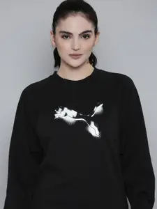 Puma Women Modern Sports Crew Printed dryCELL Sports Sweatshirt
