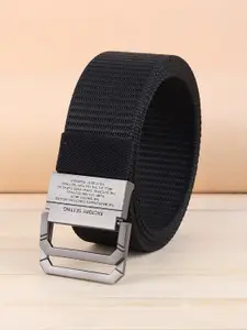 WINSOME DEAL Men Set Of 2 Textured Canvas Belt With D-Ring Closure