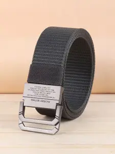 WINSOME DEAL Men Textured Canvas Belt With D-Ring Closure
