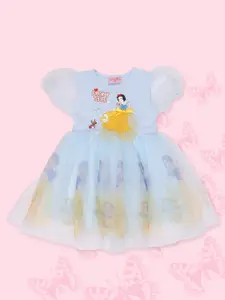 CUTECUMBER Girls Snow White Printed Net Fit & Flare Dress