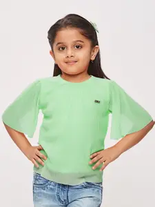 Tiny Girl Round Neck Flared Sleeves Top