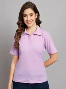 Funday Fashion Half Sleeve Polo Collar Cotton T-shirt