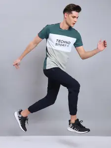 Technosport Colourblocked Antimicrobial Slim Fit T-shirt