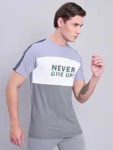 Technosport Colourblocked Antimicrobial Slim Fit T-shirt