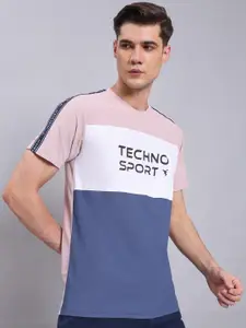 Technosport Colourblocked Antimicrobial Slim Fit T-shirt