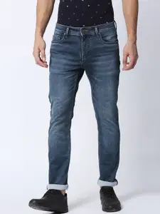 DRAGON HILL Men Straight Fit Cotton Low-Rise Light Fade Jeans