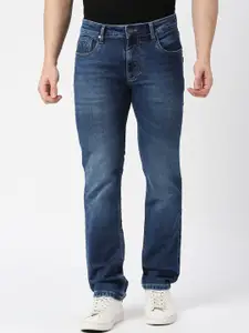 DRAGON HILL Men Straight Fit Mid-Rise Light Fade Jeans