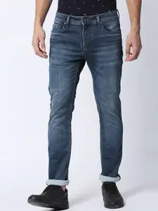 DRAGON HILL Men Straight Fit Cotton Low-Rise Low Distress Jeans