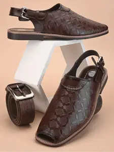 Fentacia Men Textured Shoe-Style Sandals