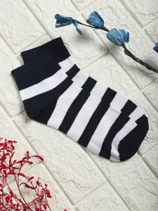 Cantabil Men Pack Of 5 Striped Cotton Ankle Length Socks