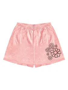 A.T.U.N. Girls Mid-Rise Floral Printed Casual Shorts