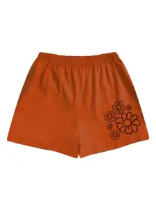 A.T.U.N. Girls Floral Printed Mid-Rise Cotton Shorts