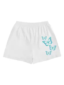A.T.U.N. Girls Graphic Printed Mid-Rise Cotton Shorts