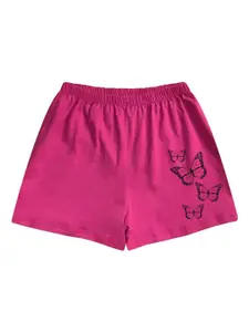 A.T.U.N. Girls Mid-Rise Graphic Printed Casual Shorts