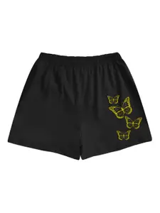 A.T.U.N. Girls Graphic Printed Mid-Rise Cotton Shorts