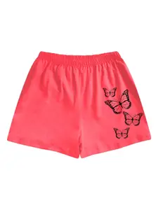 A.T.U.N. Girls Mid-Rise Graphic Printed Casual Shorts