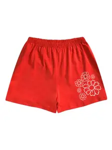 A.T.U.N. Girls Mid-Rise Floral Printed Casual Shorts