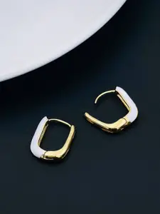 ZIVOM 18K Gold-Plated Geometric Hoop Earrings
