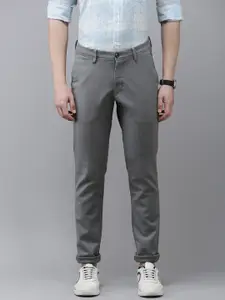Van Heusen Sport Men Solid Tapered Fit Trousers