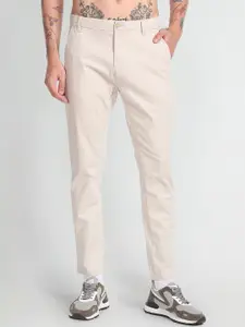 Flying Machine Men Mid-Rise Tapered Fit Trousers