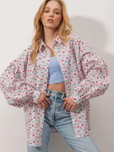 Trend Alacati stili Floral Printed Casual Shirt