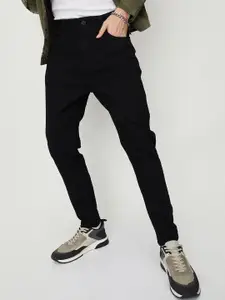 max Men Mid Rise Dark Shade Regular Fit Stretchable Jeans