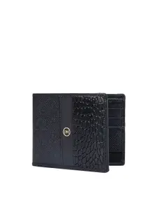 Da Milano Men Textured Leather Two Fold Wallet