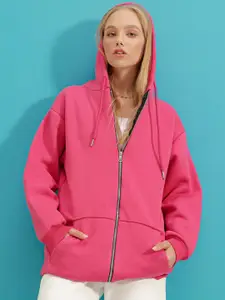 Trend Alacati stili Front-Open Hooded Sweatshirt