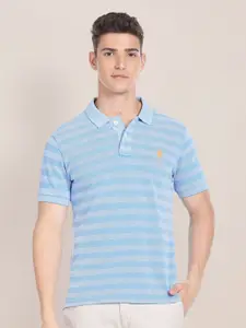 U.S. Polo Assn. Striped Polo Collar Pure Cotton Slim Fit T-shirt