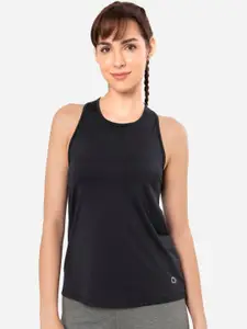 Amante Solid High Coverage Round Neck Active Tank Top