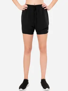 Amante Women High-Rise Training or Gym Antimicrobial Shorts