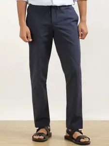 Andamen Men Classic Mid-Rise Cotton Trousers