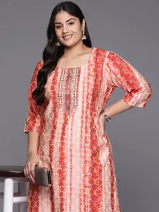 EXTRA LOVE BY LIBAS Women Plus Size Yoke Design Thread Work Kurta