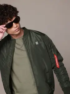 The Roadster Lifestyle Co. Longline Padded Jacket With Ruched Sleeves Detail