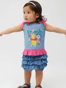 One Friday Infant Girls Winnie The Pooh Printed Top with Shorts