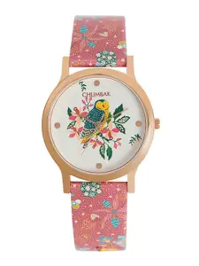 TEAL BY CHUMBAK Women Leather Printed Quartz Watch 8907605126406