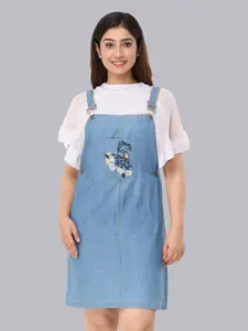 SUMAVI-FASHION Organic Cotton Denim Pinafore Dress