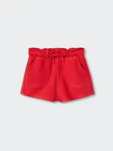 Mango Kids Girls Mid-Rise Pure Cotton Regular Fit Shorts