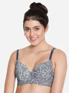 Susie Floral Printed Full Coverage Underwired Lightly Padded All Day Comfort Everyday Bra