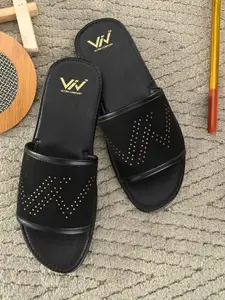 VIV Men Embellished Sliders