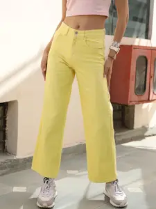 STREET 9 Women Jean Wide Leg High-Rise Cotton Jeans