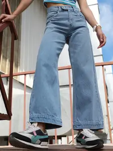 STREET 9 Women Jean Wide Leg High-Rise Cotton Jeans