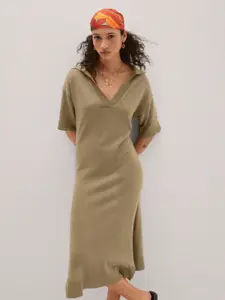 MANGO Knitted Midi Jumper Dress