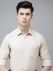 Van Heusen Men Self Design Opaque Formal Shirt