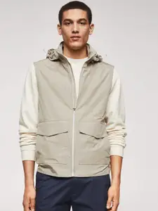 MANGO MAN Water-Repellent Hooded Jacket