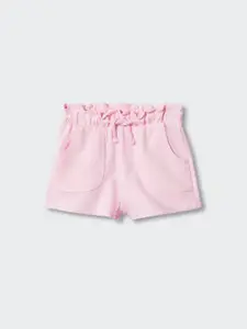 Mango Kids Girls Pure Cotton Regular Shorts